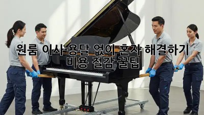 원룸 이사, 용달 없이 혼자 해결하기! 비용 절감 꿀팁